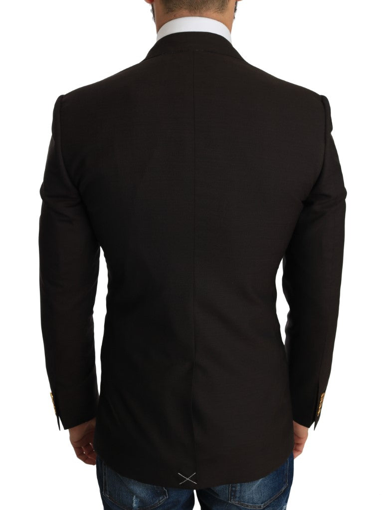 Chaqueta abrigo blazer SICILIA de lana marrón
