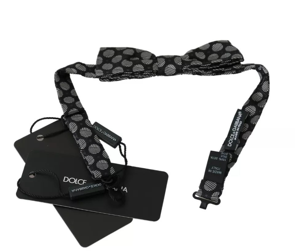 Cravate et nœud papillon en soie noire pour homme