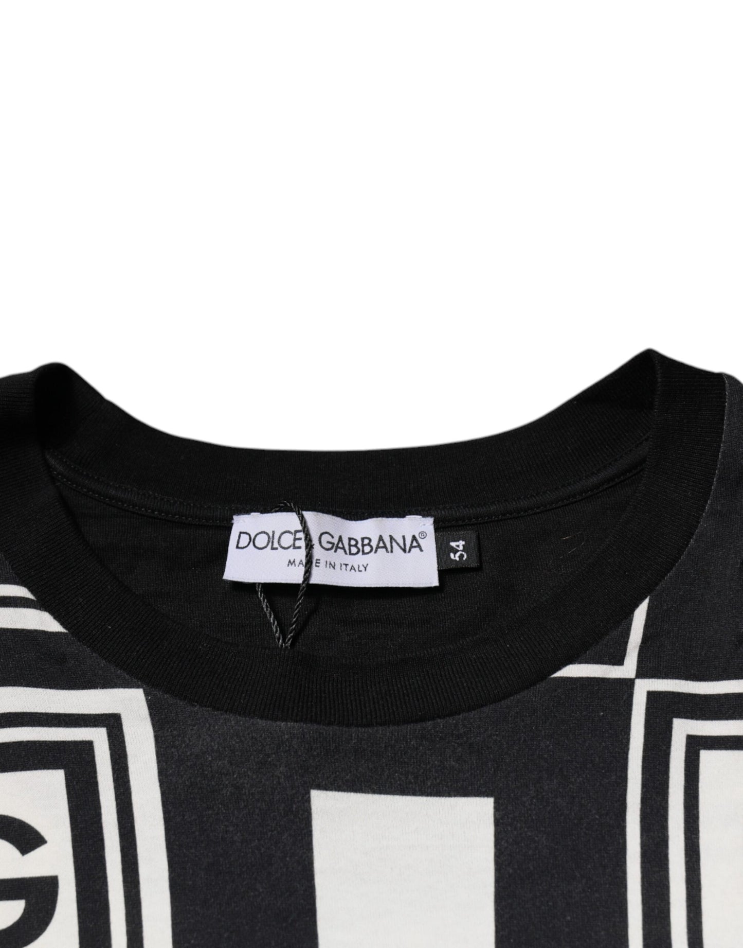 T-shirt ras du cou en coton avec logo monogramme noir