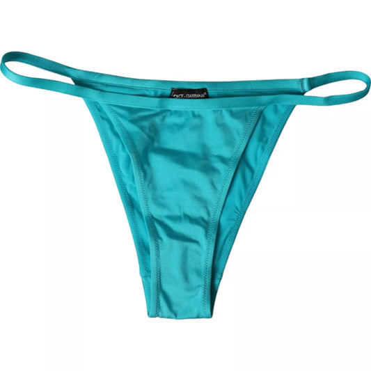 Traje de baño de playa de nailon azul y verde, parte inferior del bikini