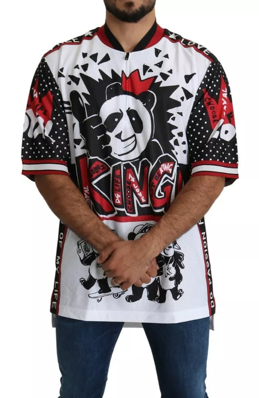 T-shirt en polyester blanc King Panda