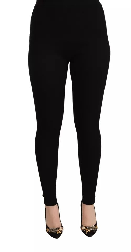 Mallas elásticas de cintura alta negras