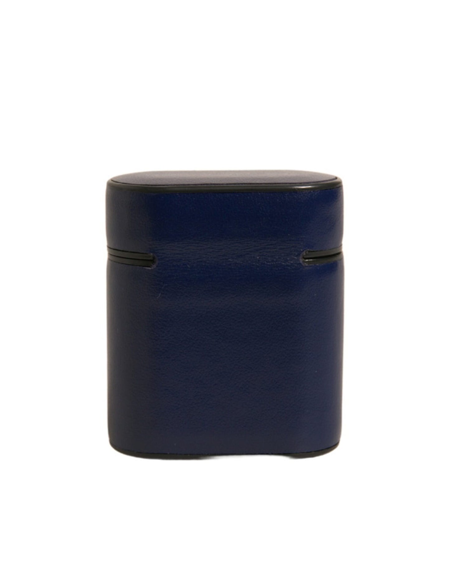 Funda para Airpods con tapa abatible y estampado de logotipo en cuero azul
