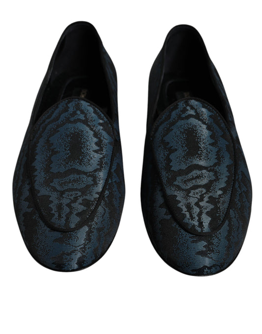 Mocasines planos azules y negros para hombre