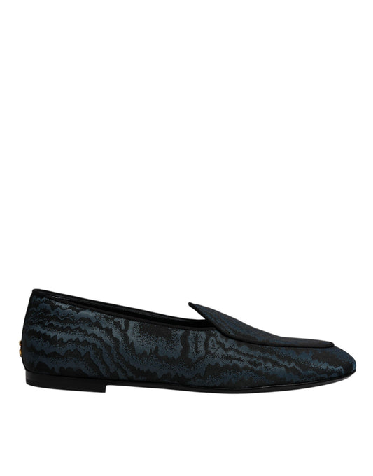 Mocasines planos azules y negros para hombre