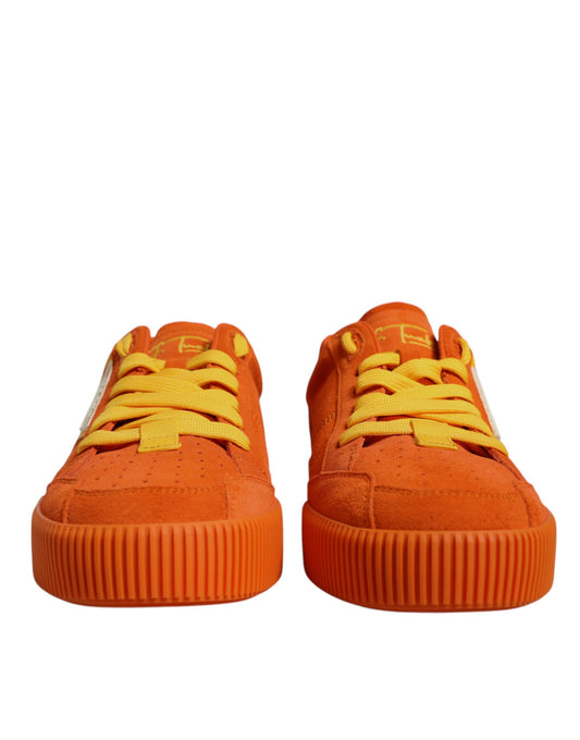 Zapatillas bajas de cuero naranja Miami