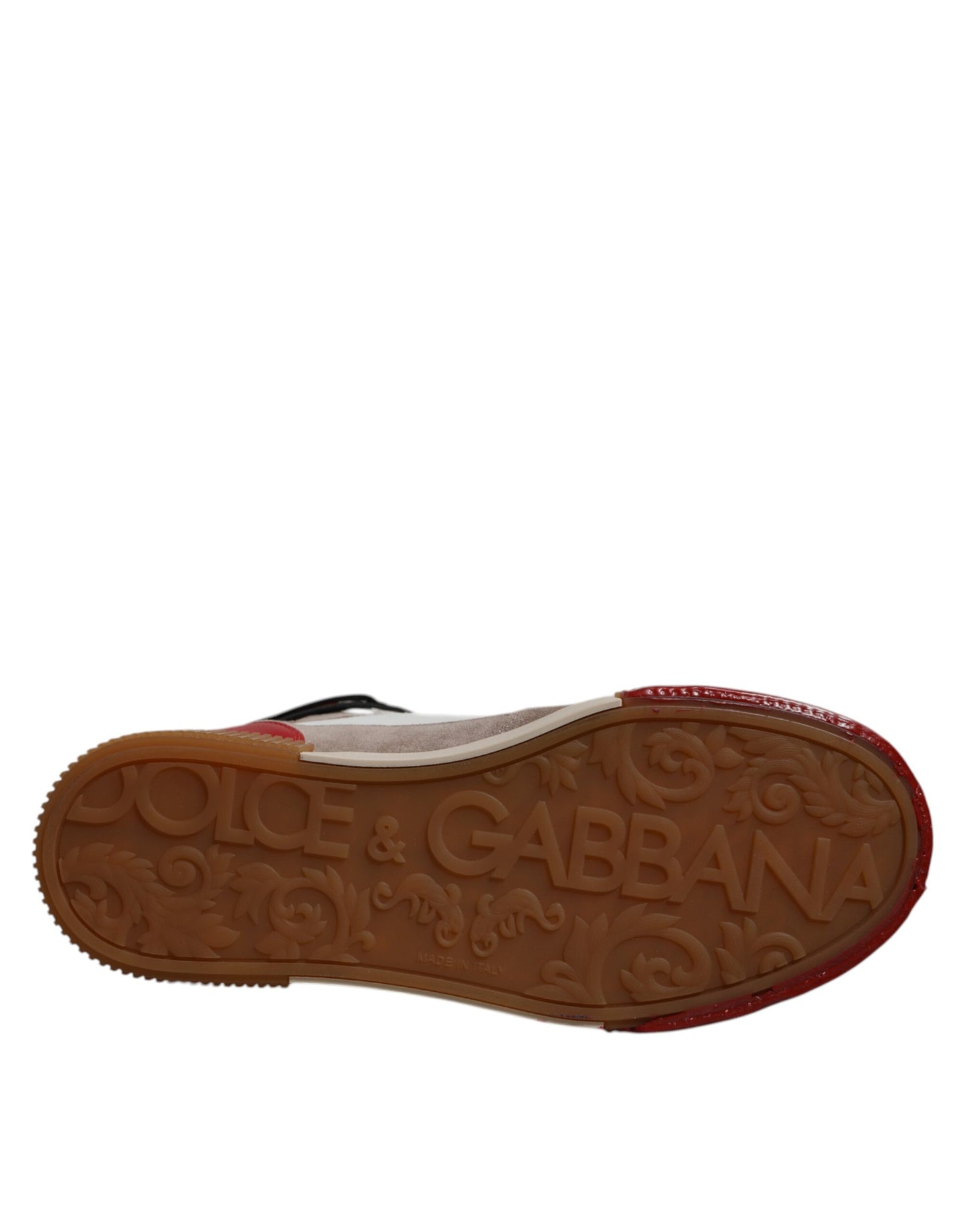 Baskets montantes en cuir multicolore