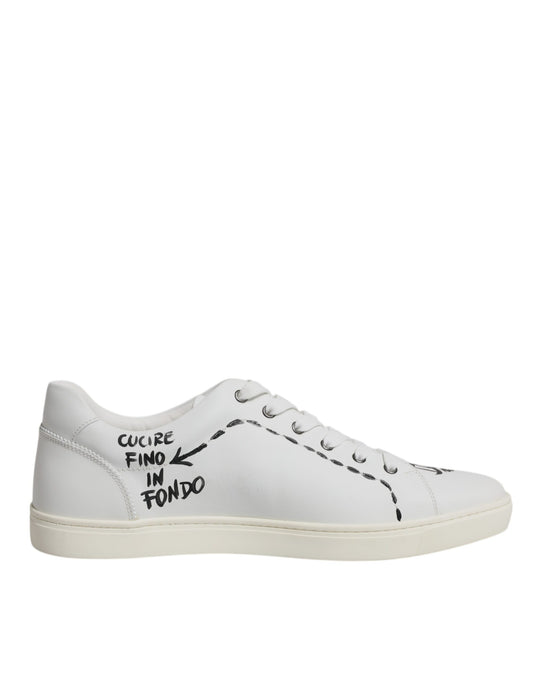 Baskets basses Milano en cuir blanc