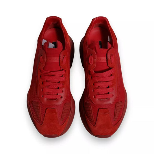 Baskets basses Daymaster en cuir rouge