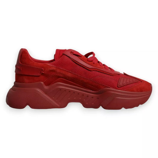 Baskets basses Daymaster en cuir rouge