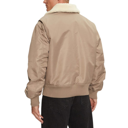 Chaquetas y abrigos de poliamida reciclada beige