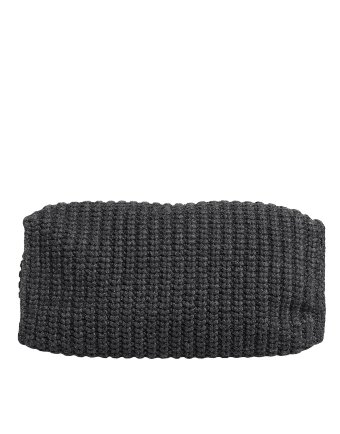 Bolso grande de hombro de punto de crochet negro con logotipo de DG