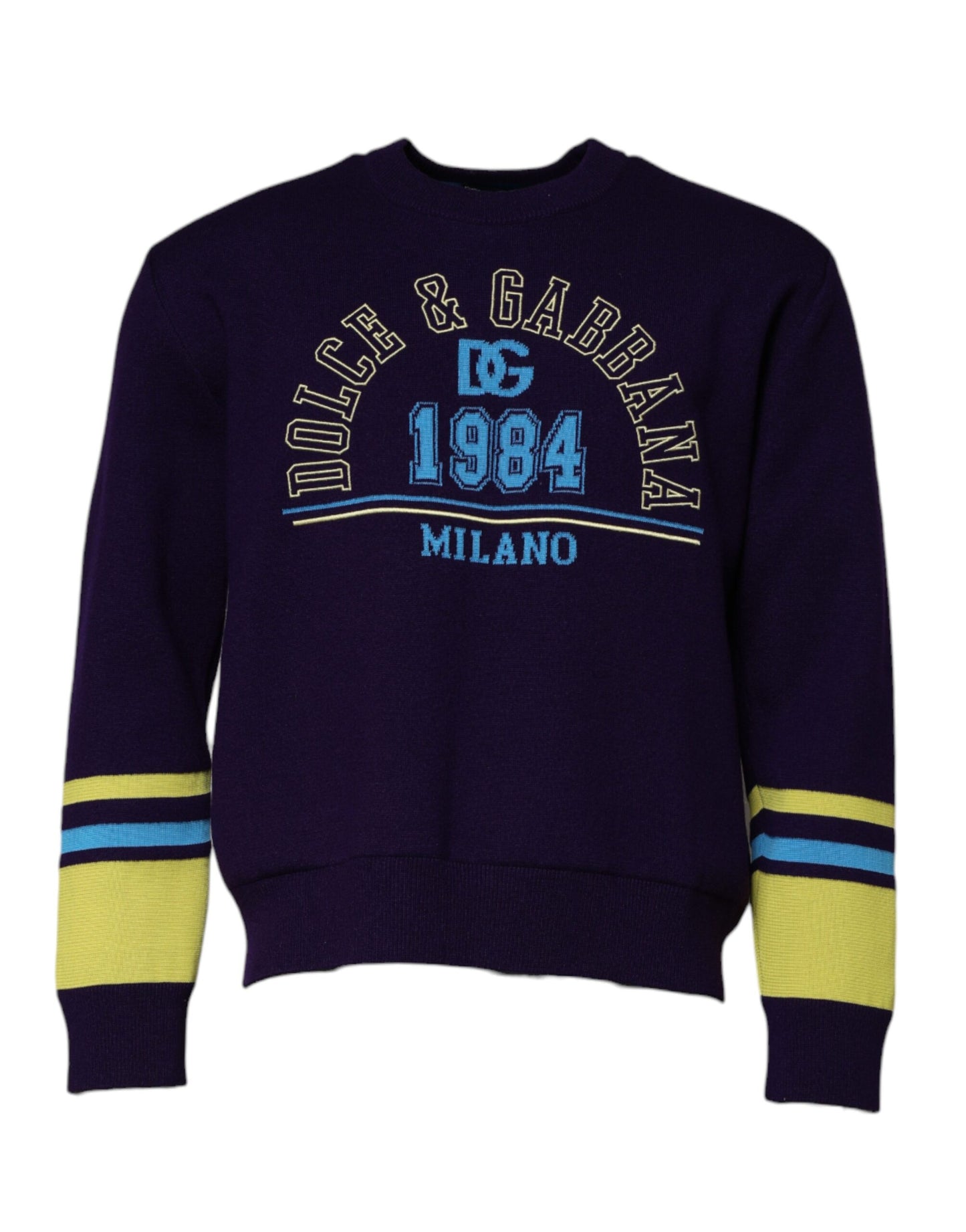 Sudadera azul de cuello redondo Milano 1984