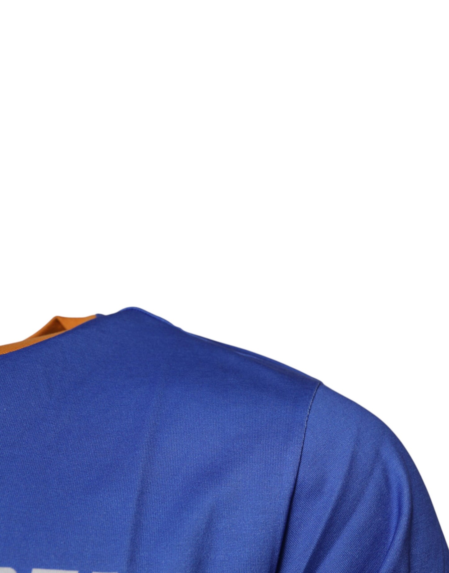 T-shirt ras du cou en coton à imprimé graphique bleu