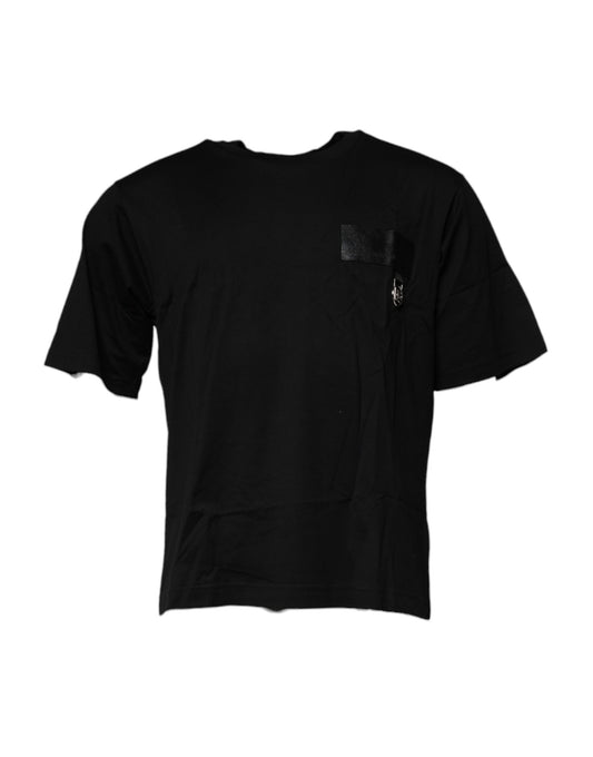 T-shirt ras du cou en coton avec logo noir