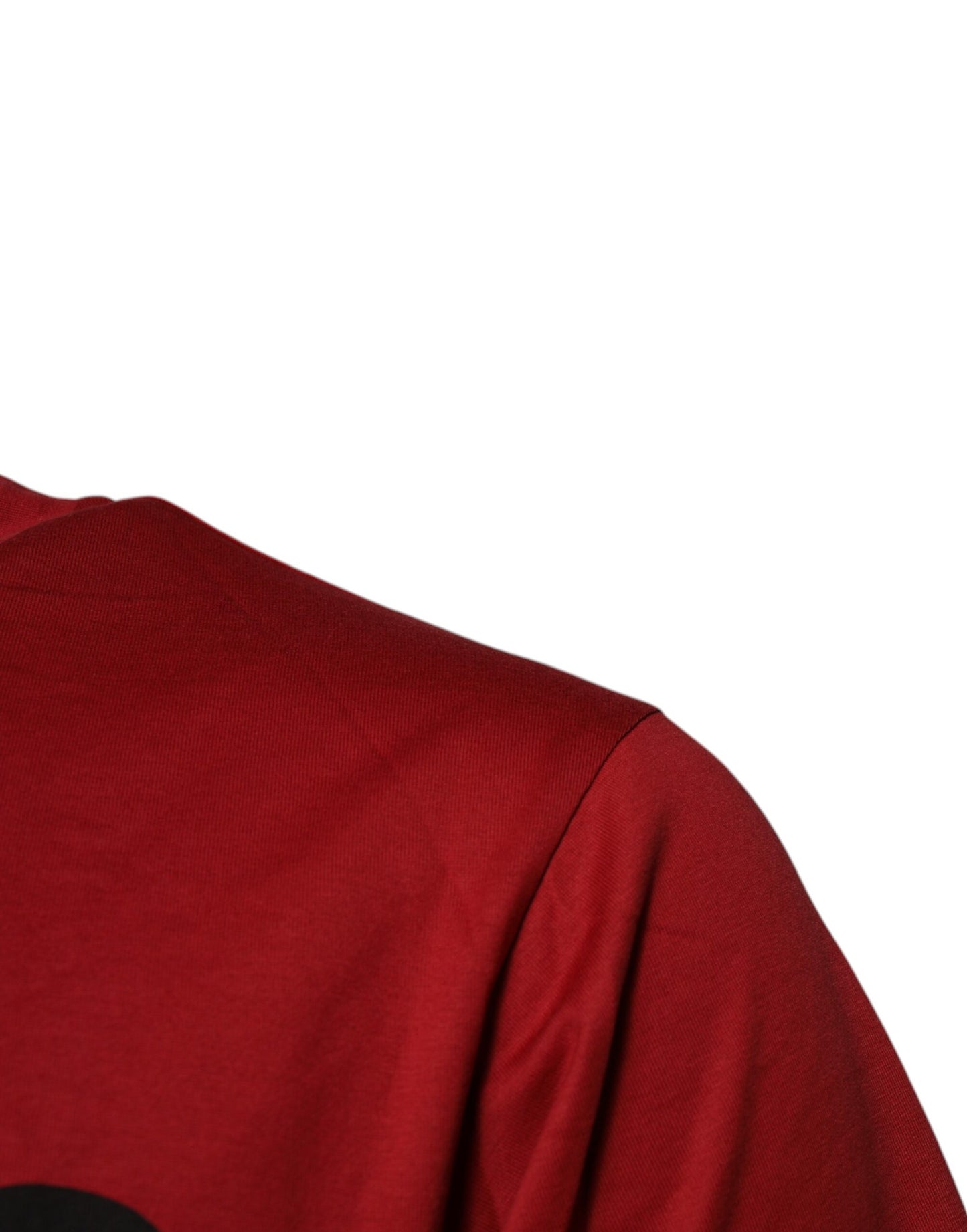 T-shirt ras du cou en coton rouge avec logo DG
