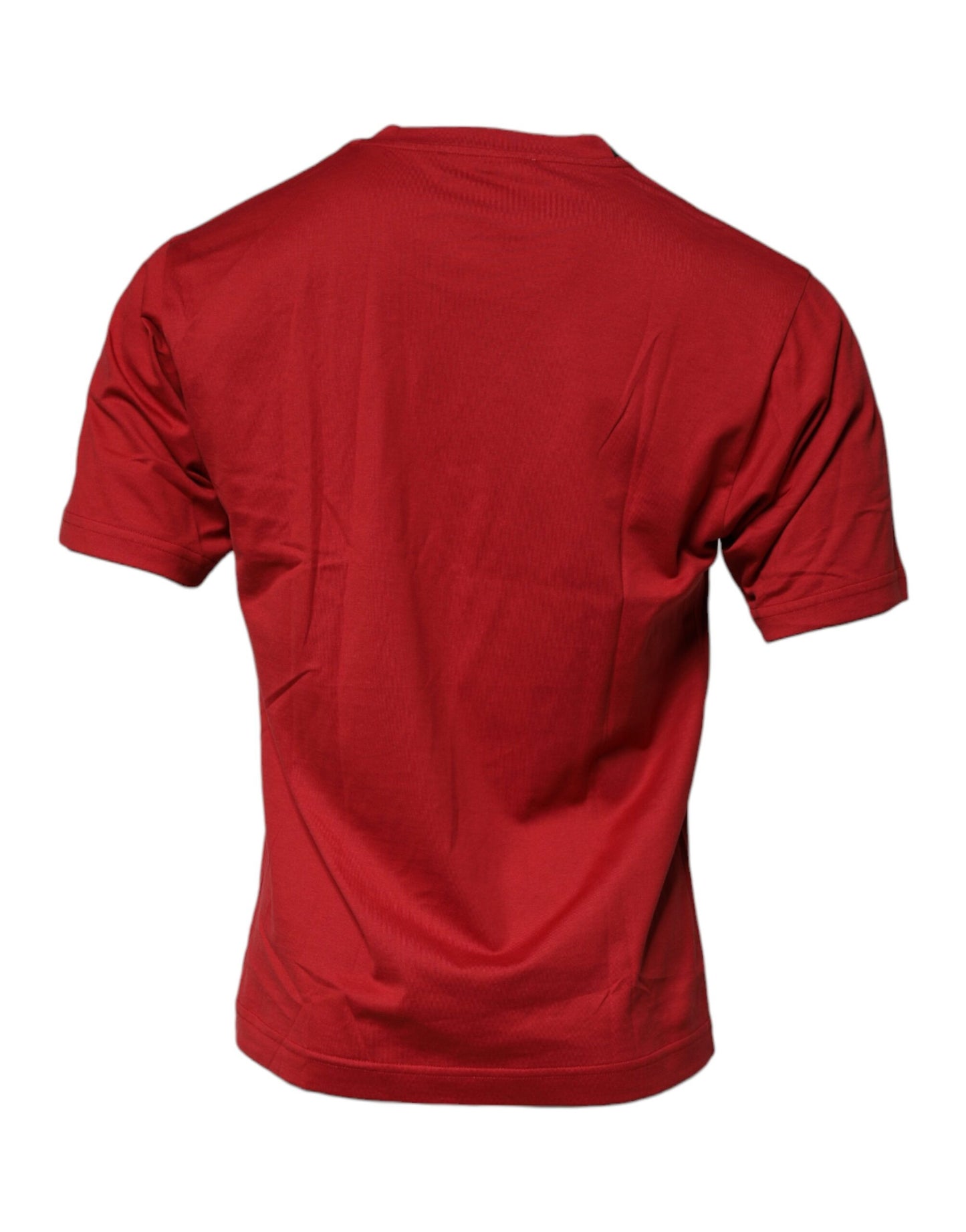 T-shirt ras du cou en coton rouge avec logo DG