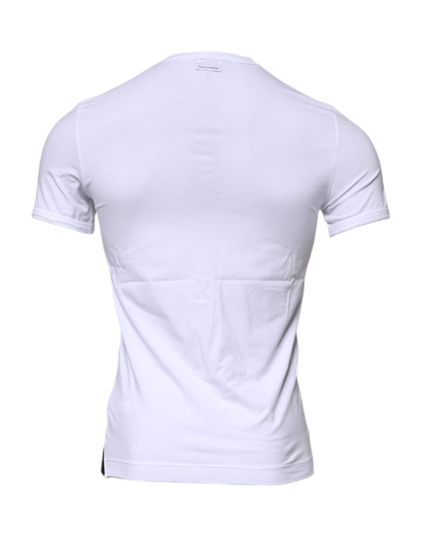 T-shirt ras du cou en coton extensible blanc