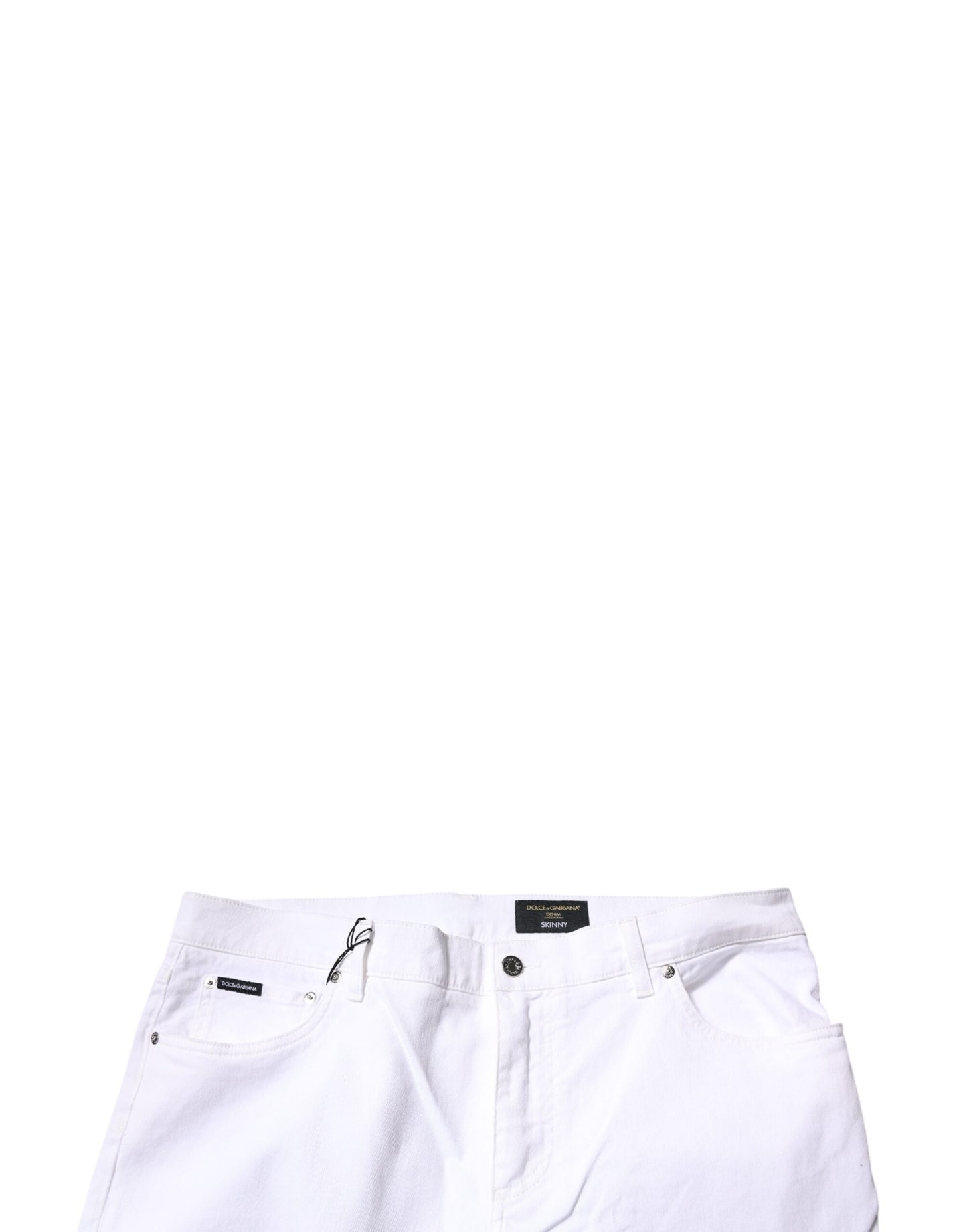 Jean skinny en coton stretch blanc pour homme