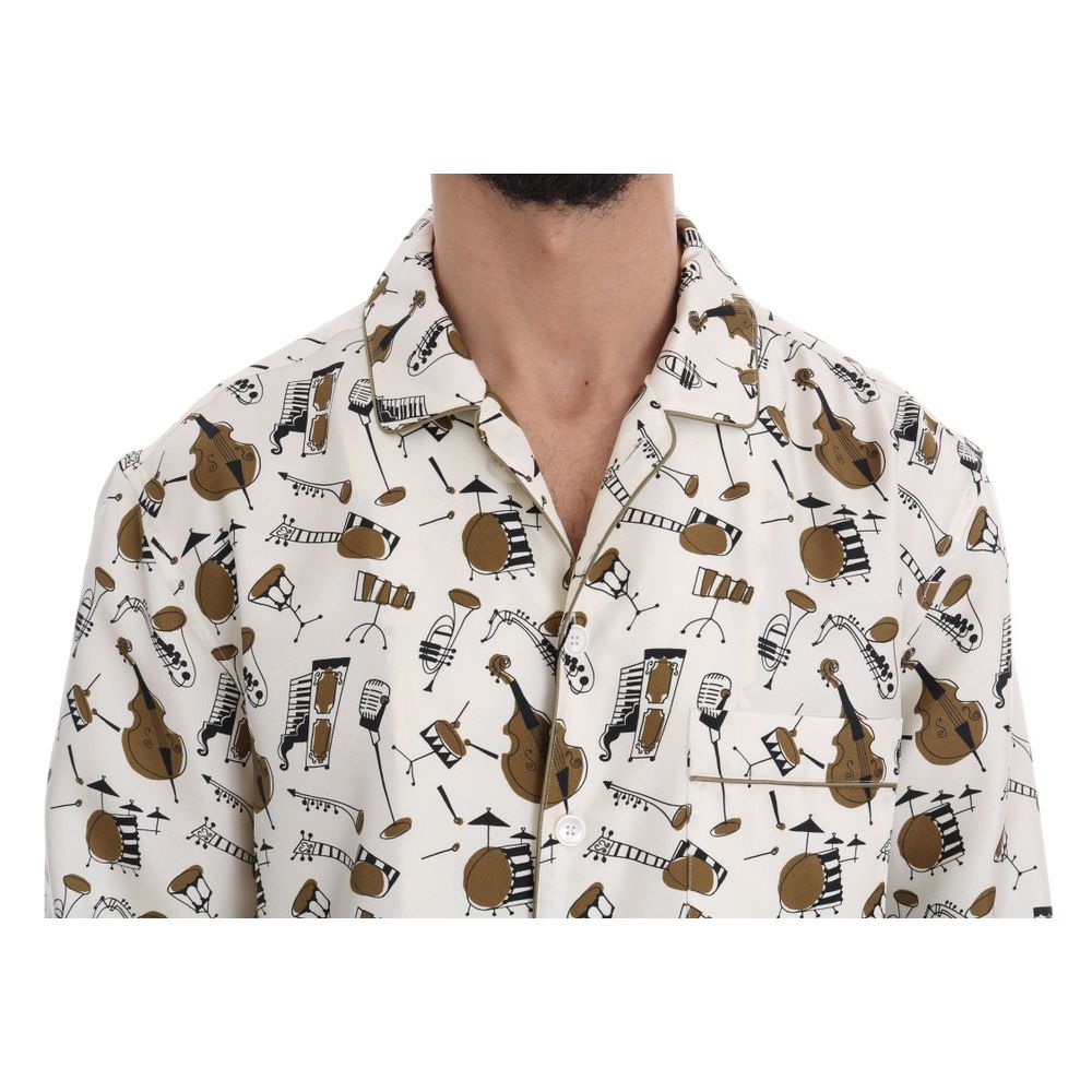 Camisa de seda multicolor