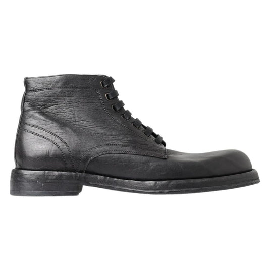 Botte en cuir noir