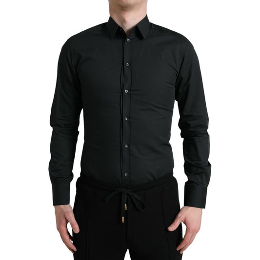 Camisa de algodón negra