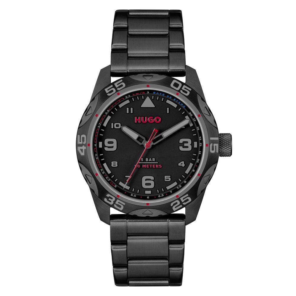 Reloj de acero inoxidable negro