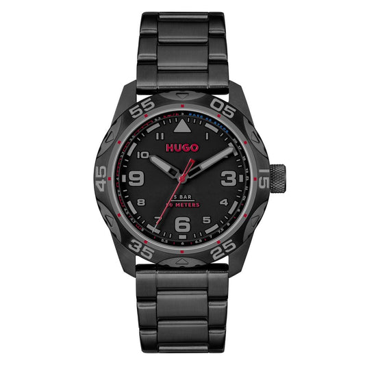 Reloj de acero inoxidable negro