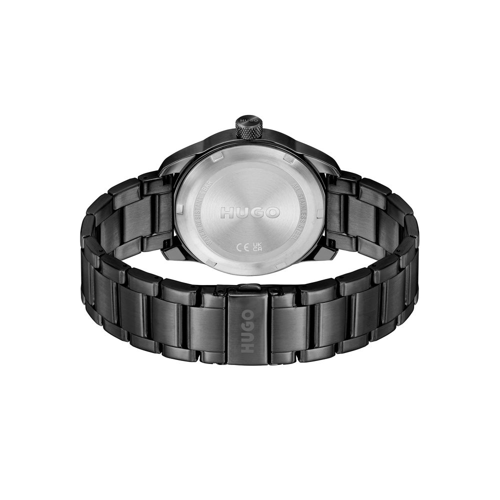 Reloj de acero inoxidable negro