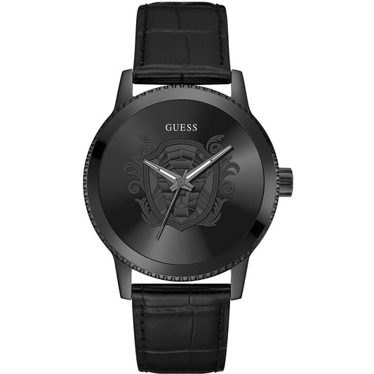 Montre en cuir noir