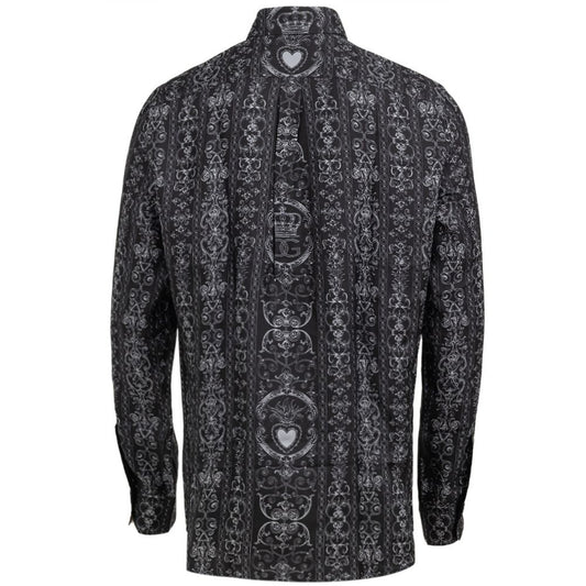Camisa de seda gris