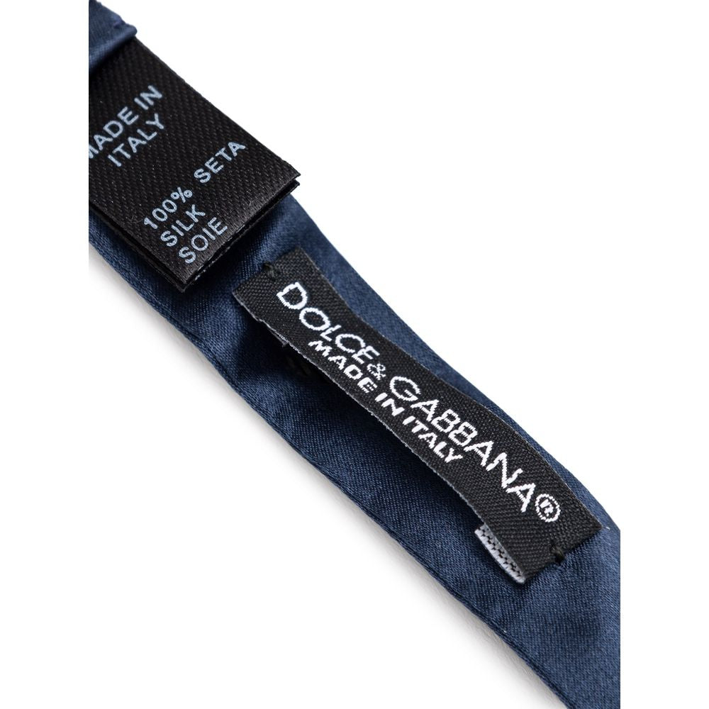 Pajarita de seda azul