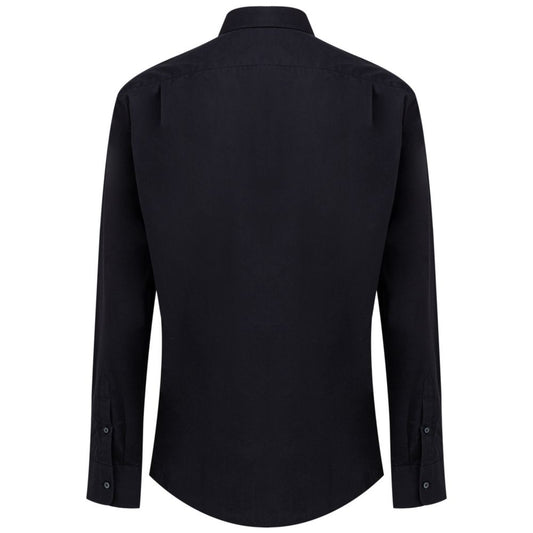 Chemise en coton bleu marine