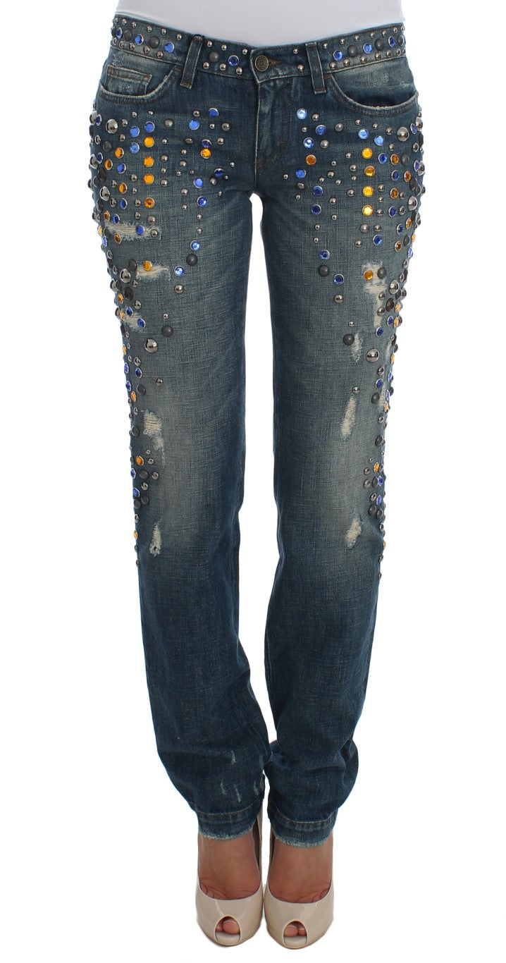 Jean slim GIRLY orné de cristaux