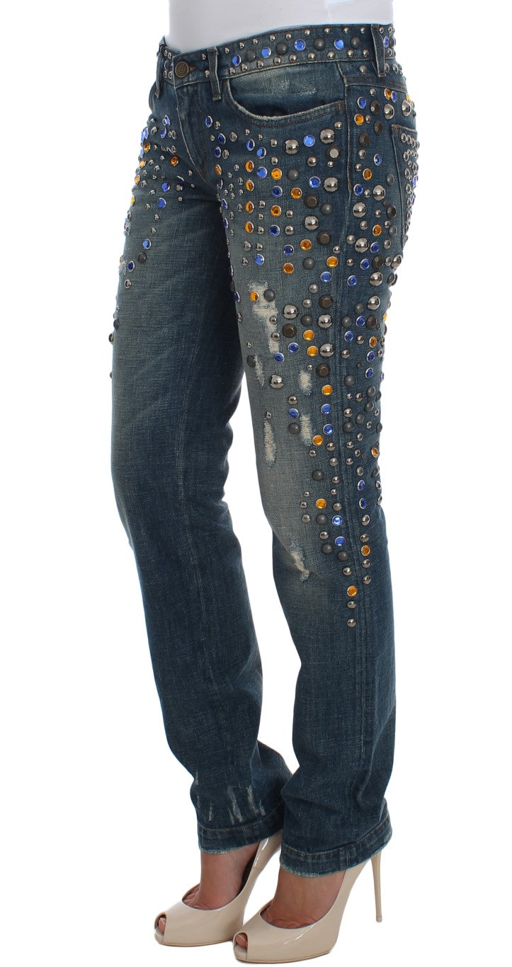 Jean slim GIRLY orné de cristaux