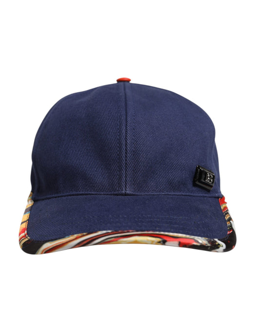 Gorra de béisbol de algodón azul de 6 paneles