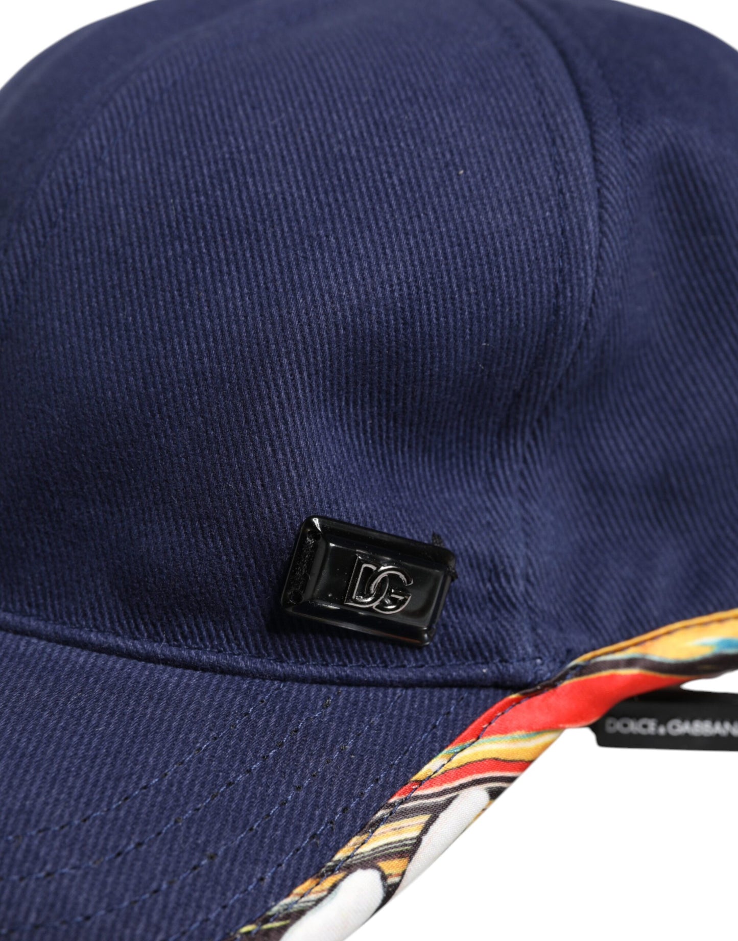 Gorra de béisbol de algodón azul de 6 paneles