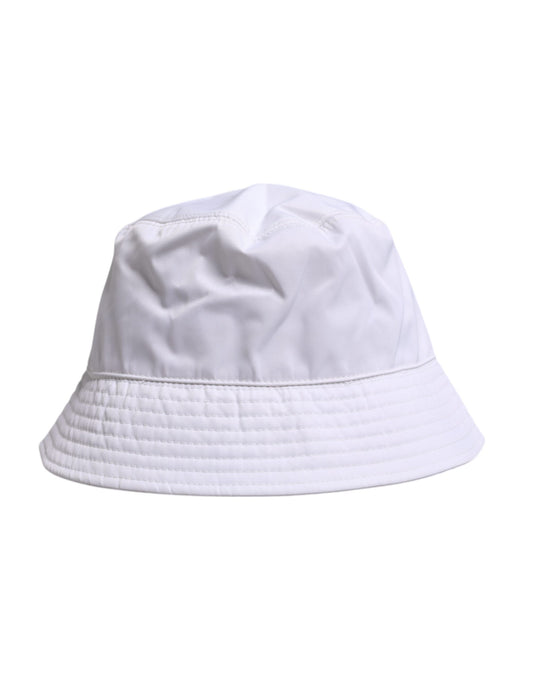 Chapeau bob à large bord en coton blanc