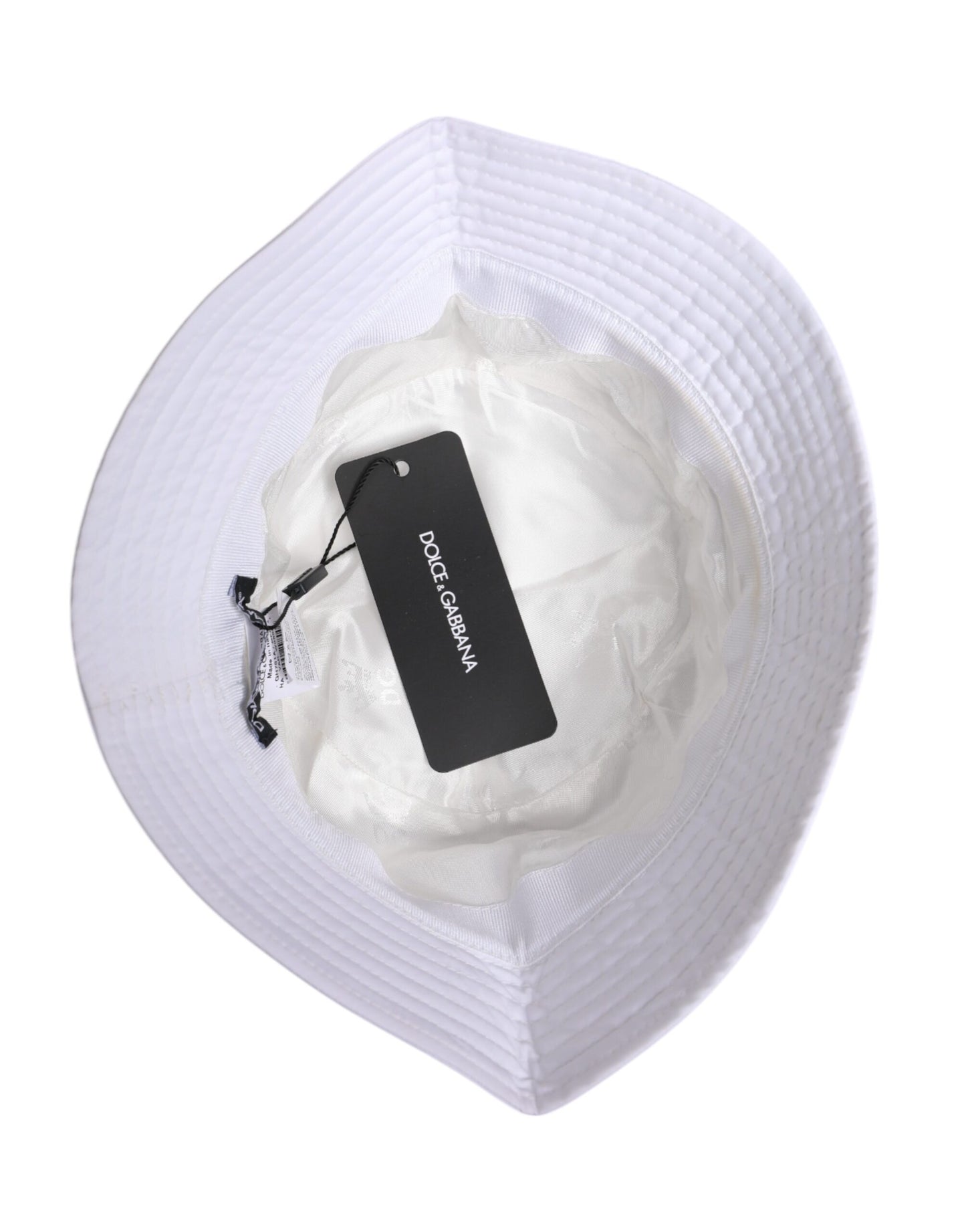 Chapeau bob à large bord en coton blanc