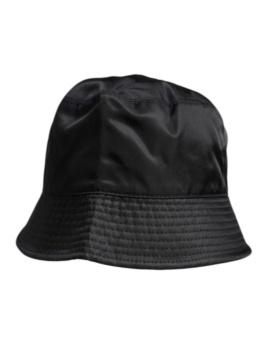 Chapeau bob à large bord en coton noir