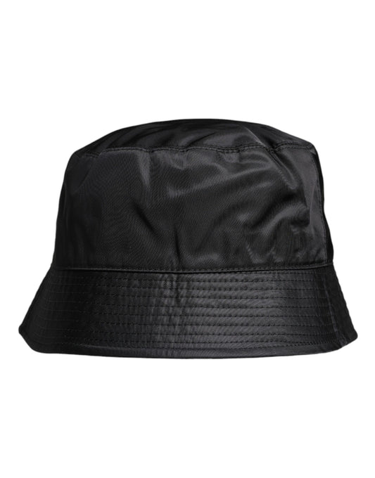 Chapeau bob à large bord en coton noir
