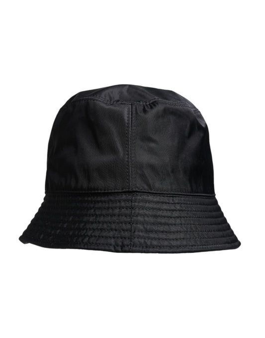 Chapeau bob à large bord en coton noir