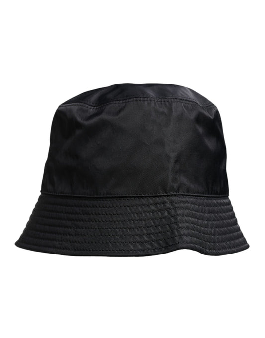 Chapeau bob à large bord en coton noir