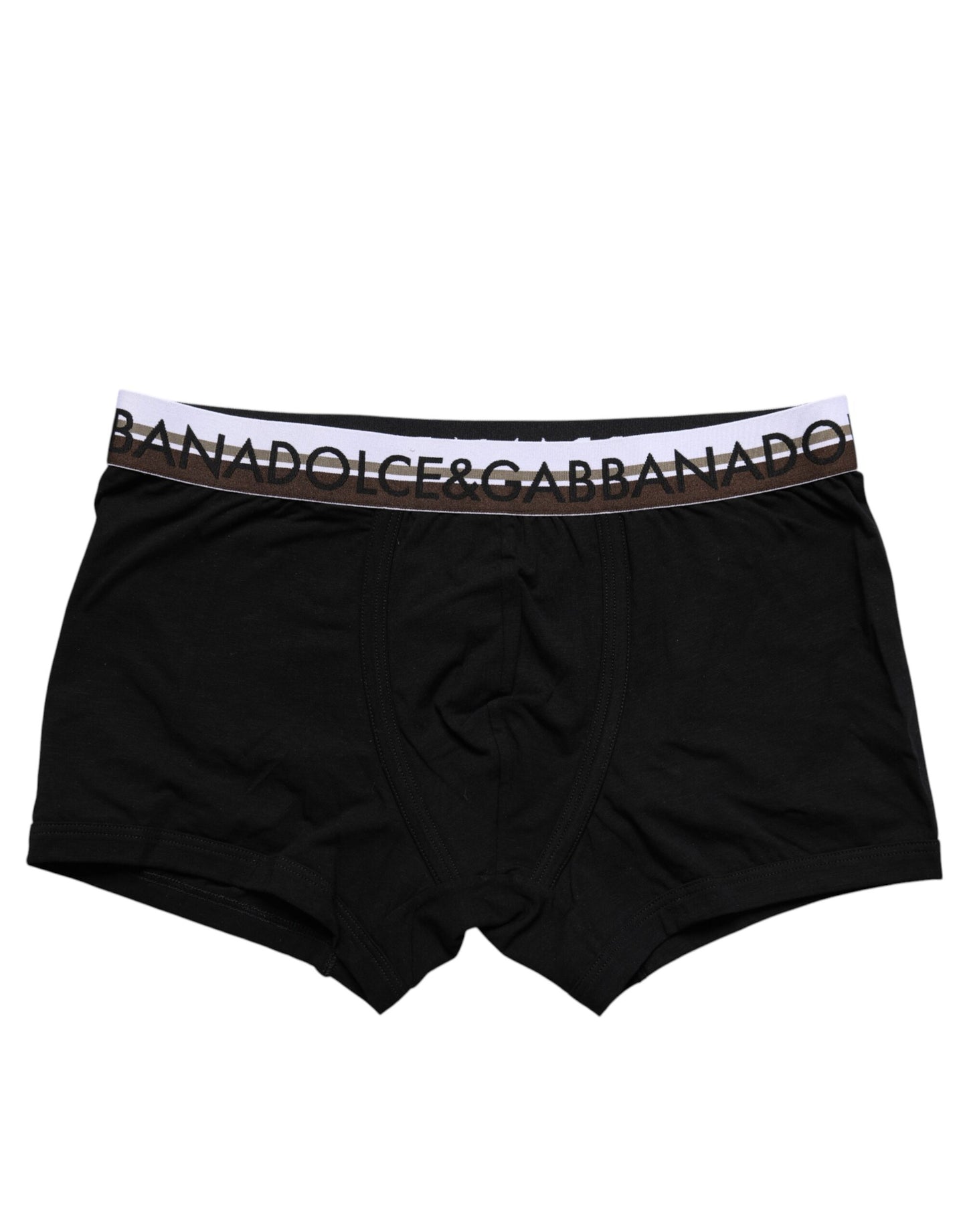 Boxer noir en coton extensible