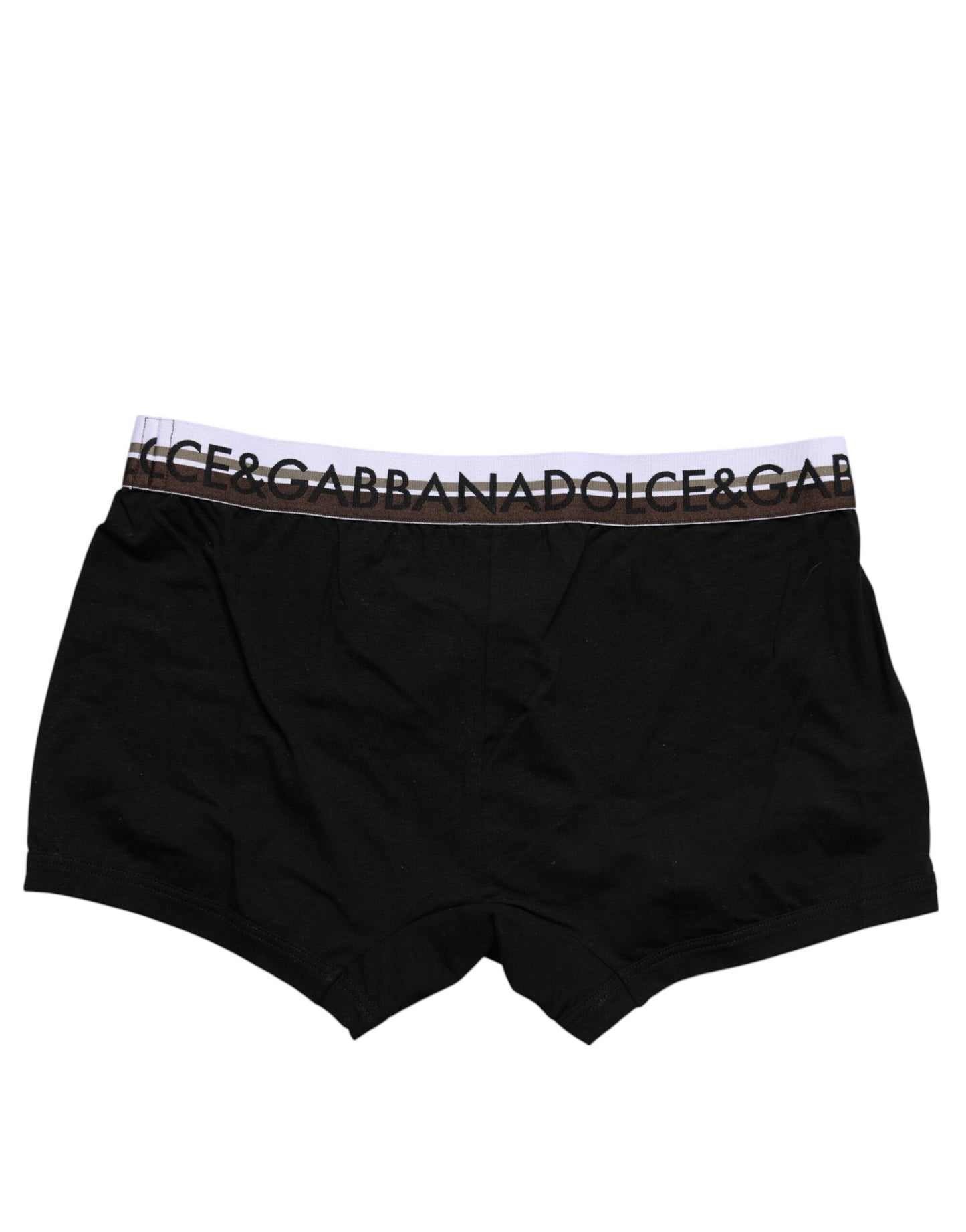 Boxer noir en coton extensible