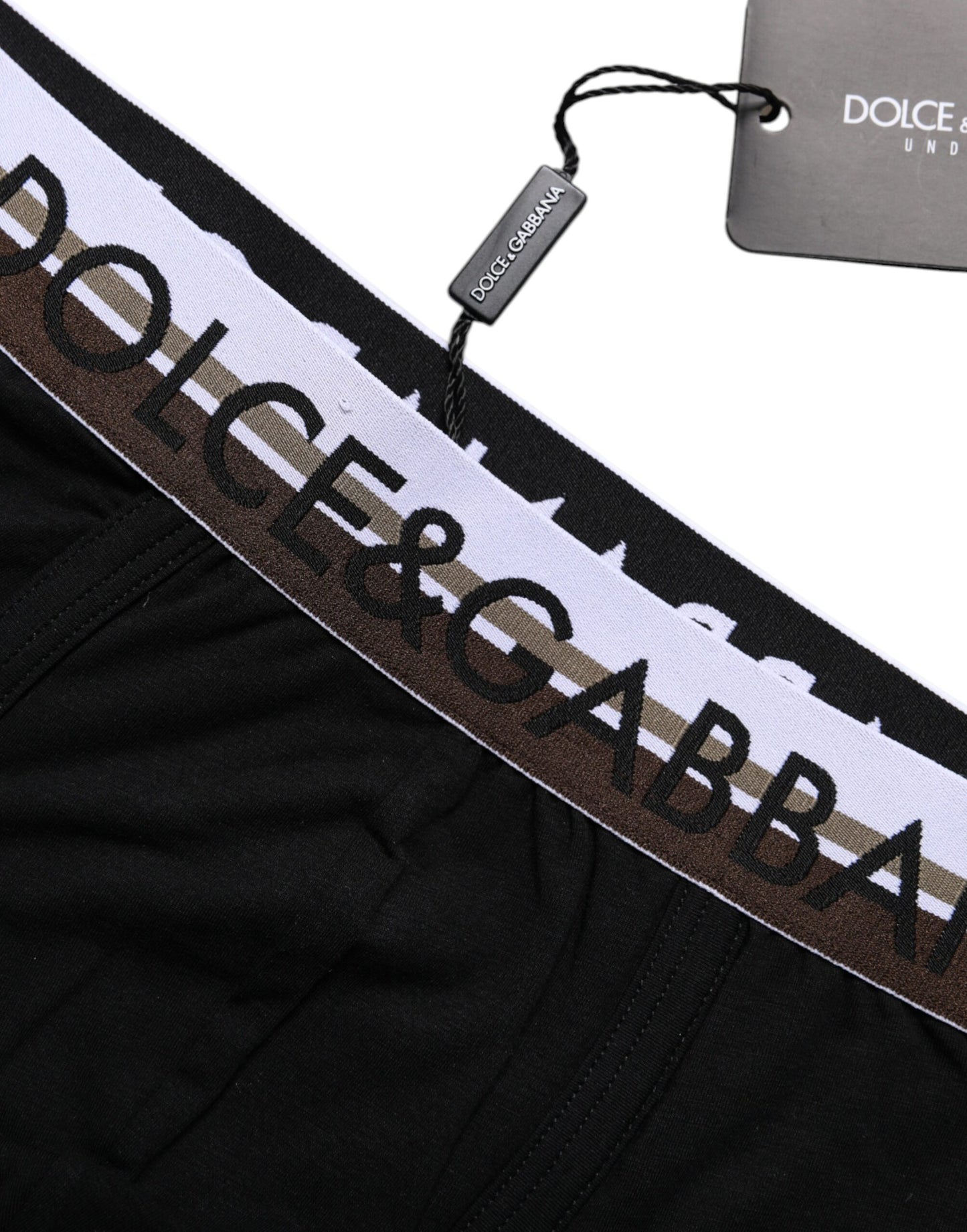 Boxer noir en coton extensible