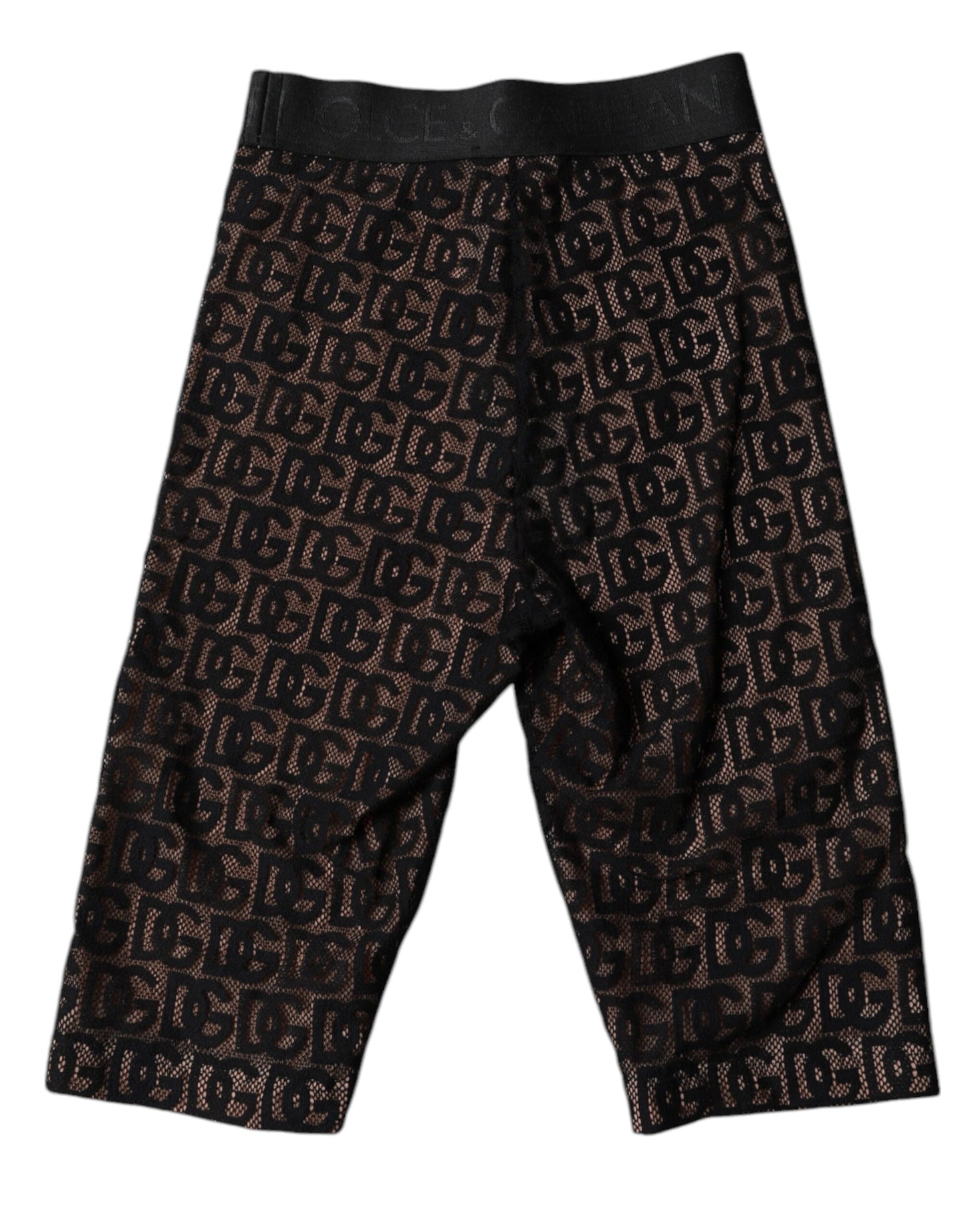 Black Logo Monogram Cropped Tights Underwear