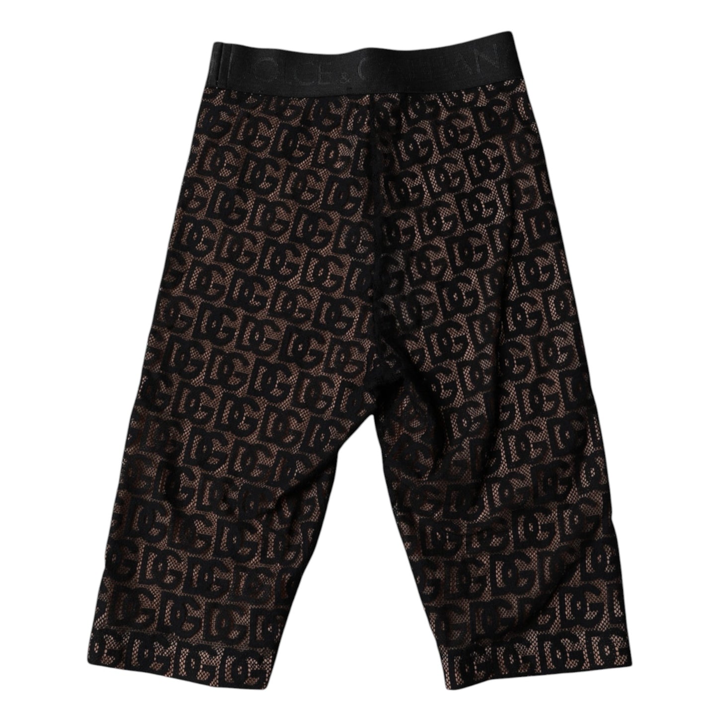 Black Logo Monogram Cropped Tights Underwear