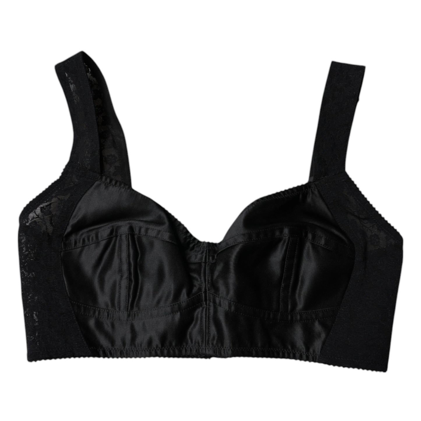 Black Nylon Balconcino Brassiere Underwear