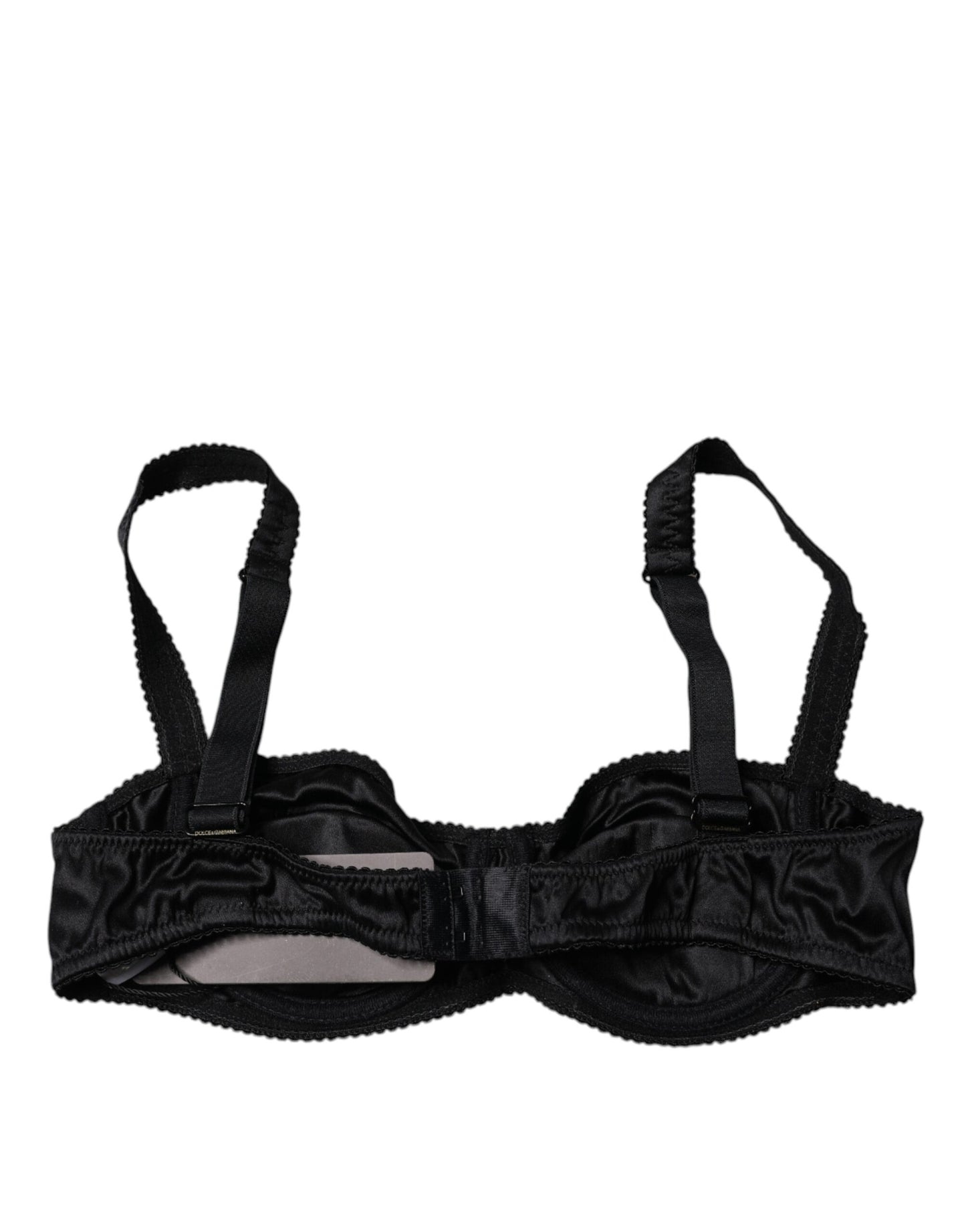 Black Silk Stretch Balconette Brassiere Underwear